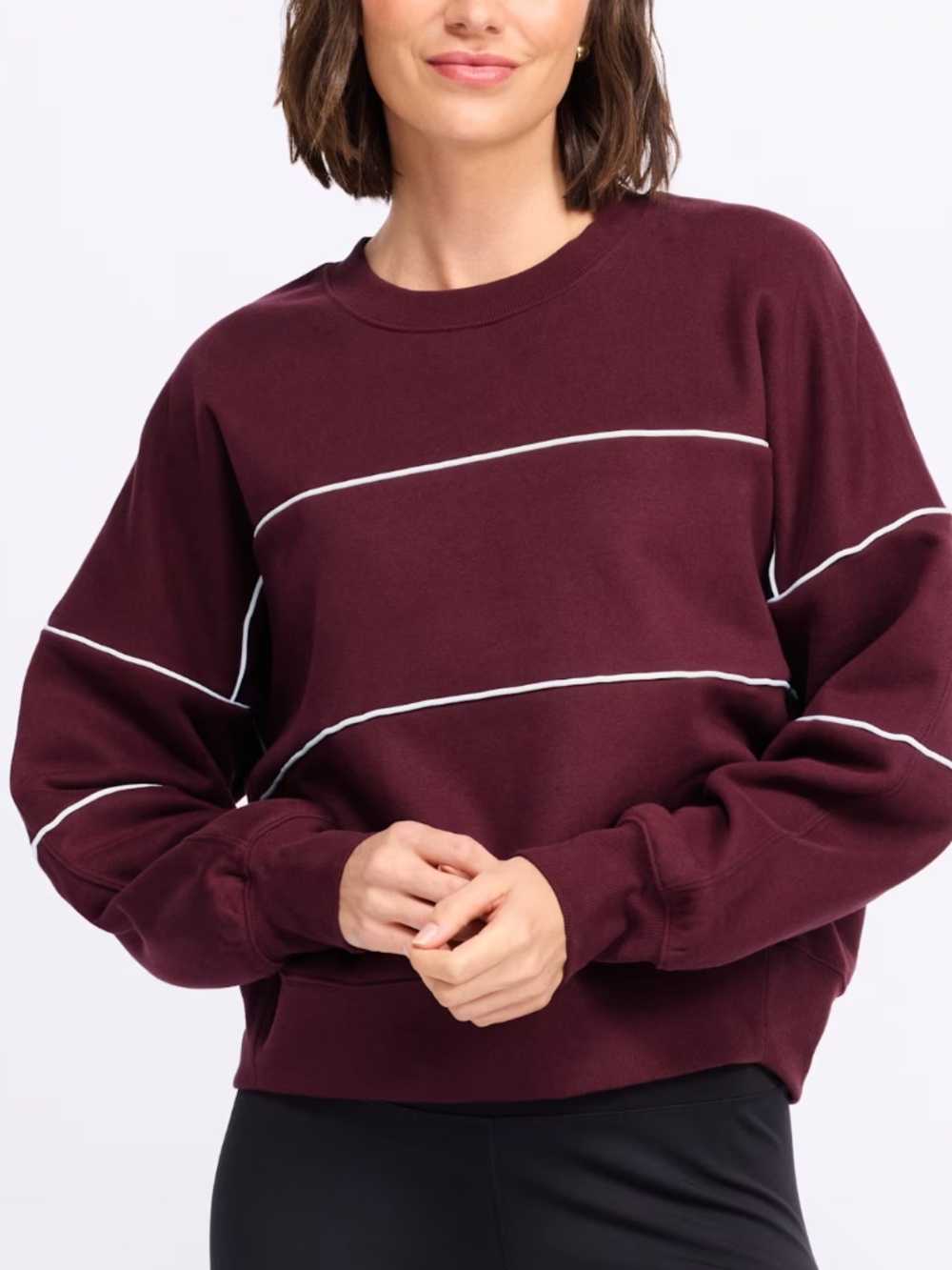 Beyond Yoga "Piper" Luxefleece Burgundy Sweatshirt, S
